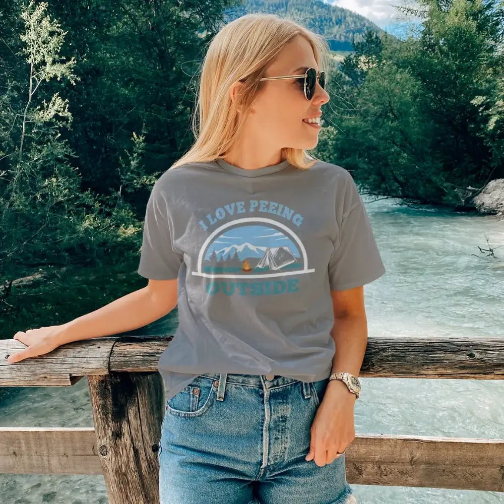 Outdoorzees I Love Peeing Outside T-Shirt for Women