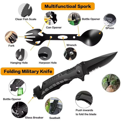 Outdoorzees 31 Pieces in 1 Bag Survival Gear and Equipment