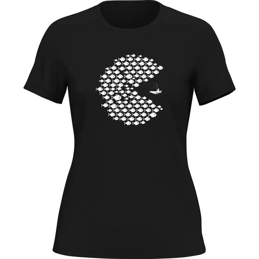 Outdoorzees Fishing Pacman Style T-Shirt for Women