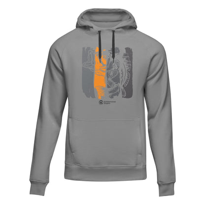 Outdoorzees Fishing Grunge Bars' Adult Fleece Hoodie