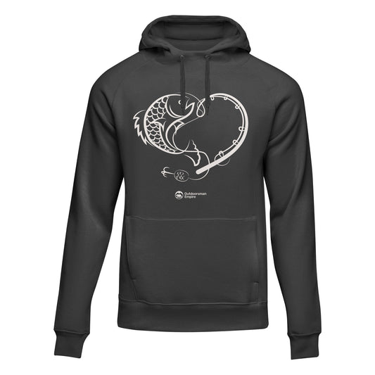 Outdoorzees Fishing Heart' Unisex Hoodie