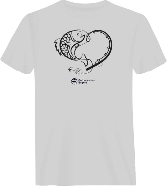 Outdoorzees Fishing Heart Man T-Shirt