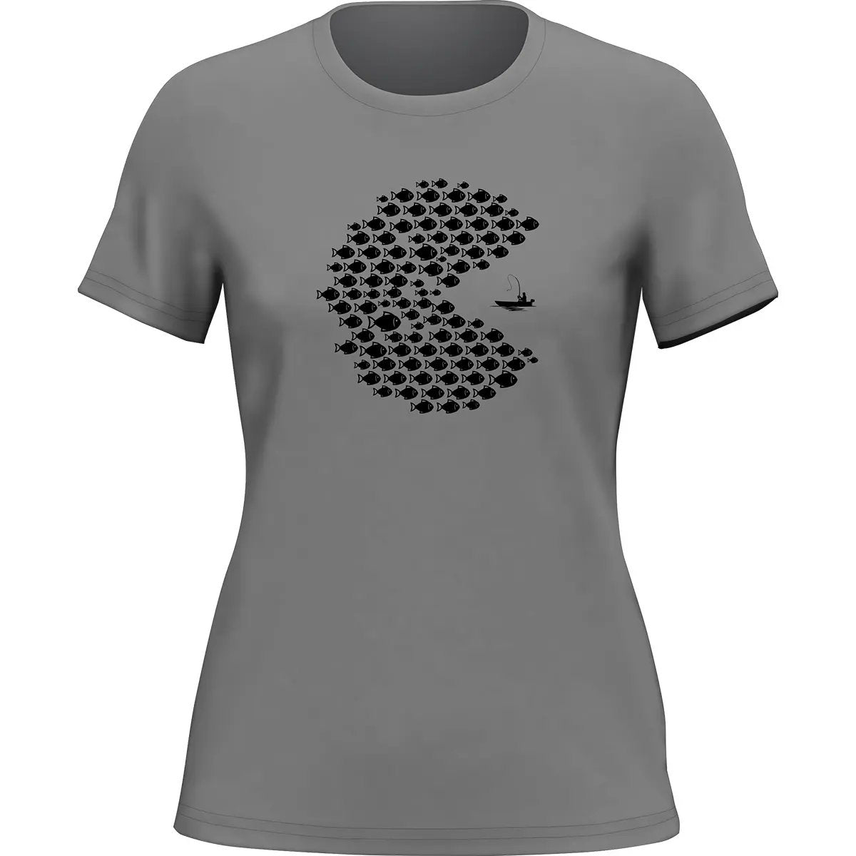 Outdoorzees Fishing Pacman Style T-Shirt for Women