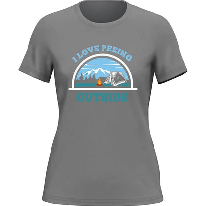 Outdoorzees I Love Peeing Outside T-Shirt for Women