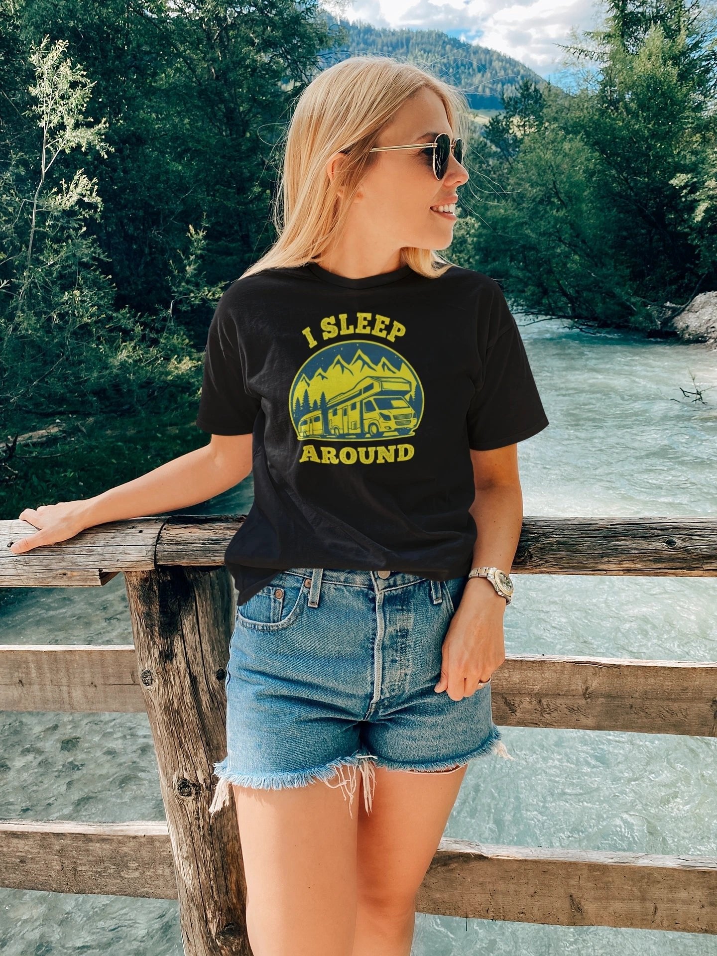 Outdoorzees I Sleep Around T-Shirt for Women