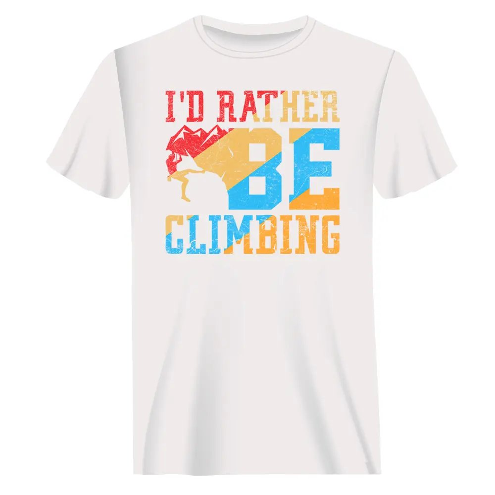 Outdoorzees Climbing I'd Rather Be Climbing Man T-Shirt