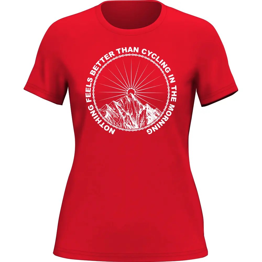 Outdoorzees Cycling In The Morning T-Shirt for Women