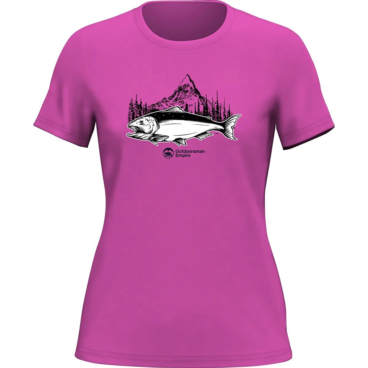 Outdoorzees Fishing Mountain T-Shirt for Women