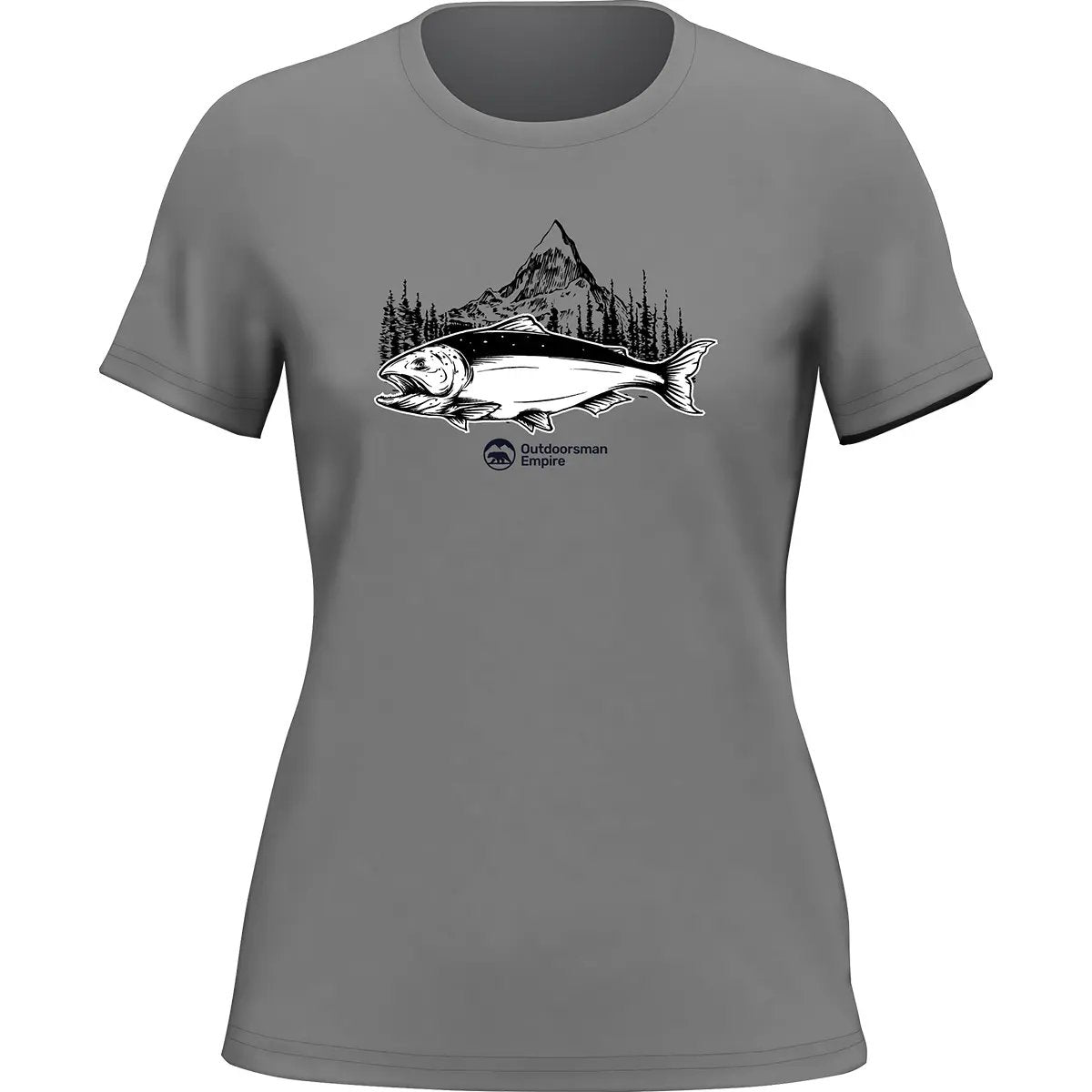 Outdoorzees Fishing Mountain T-Shirt for Women