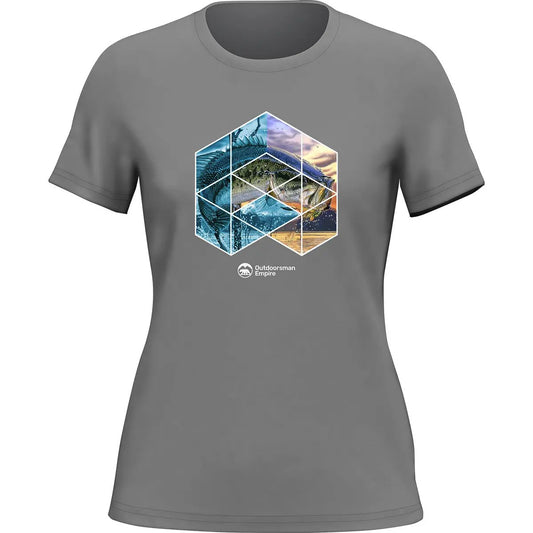 Outdoorzees Fishing Geometry T-Shirt for Women