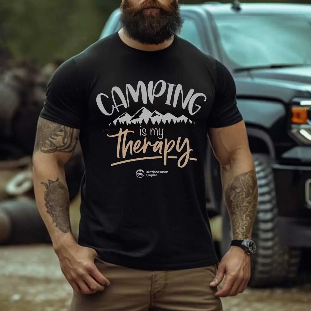 Outdoorzees Camping Is My Therapy Man T-Shirt