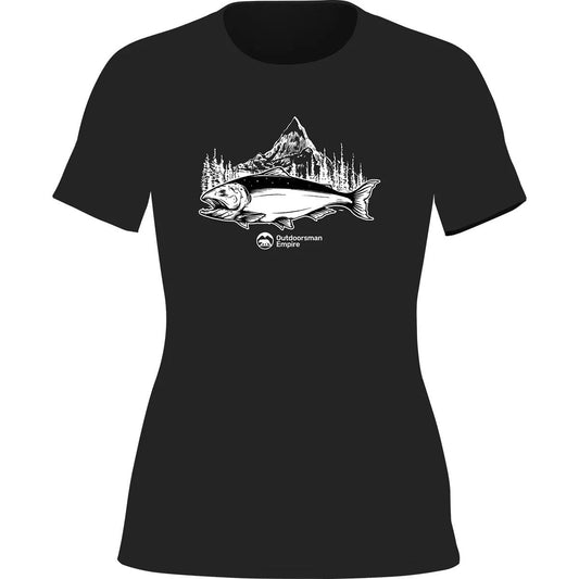 Outdoorzees Fishing Mountain T-Shirt for Women