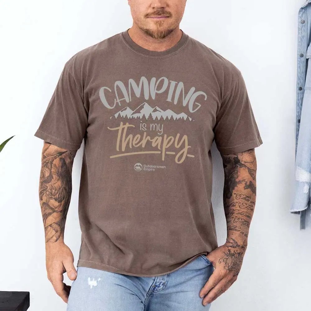 Outdoorzees Camping Is My Therapy Man T-Shirt