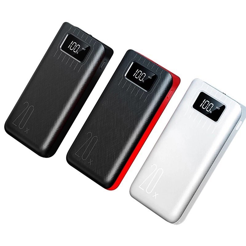 Outdoorzees 20000mAh External Battery Power Bank Dual USB With LED Flashlight