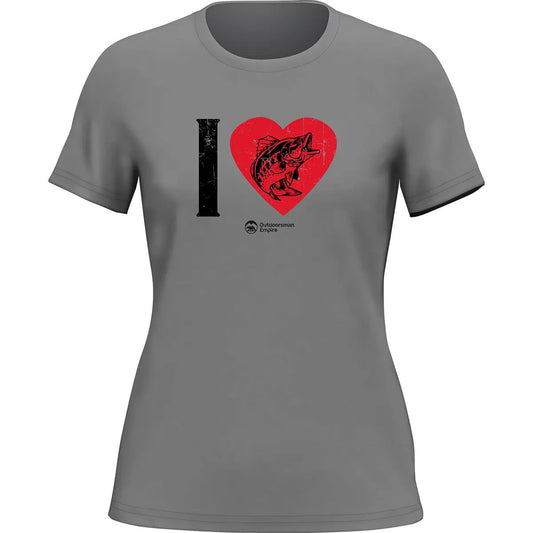 Outdoorzees I love Fishing T-Shirt for Women