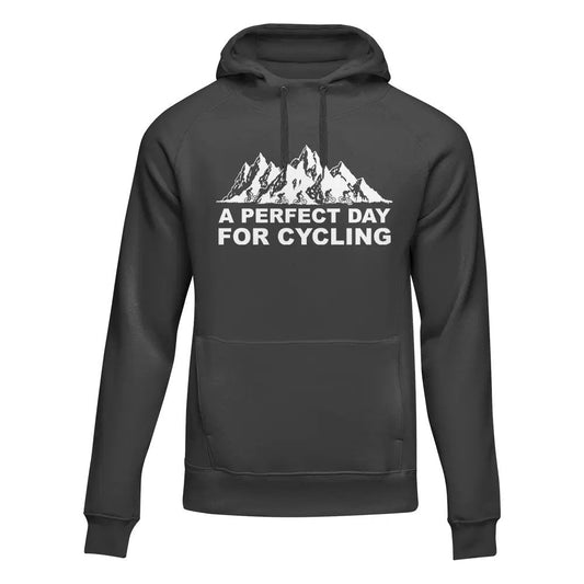 Outdoorzees Perfect Day For Cycling Adult Fleece Hoodie