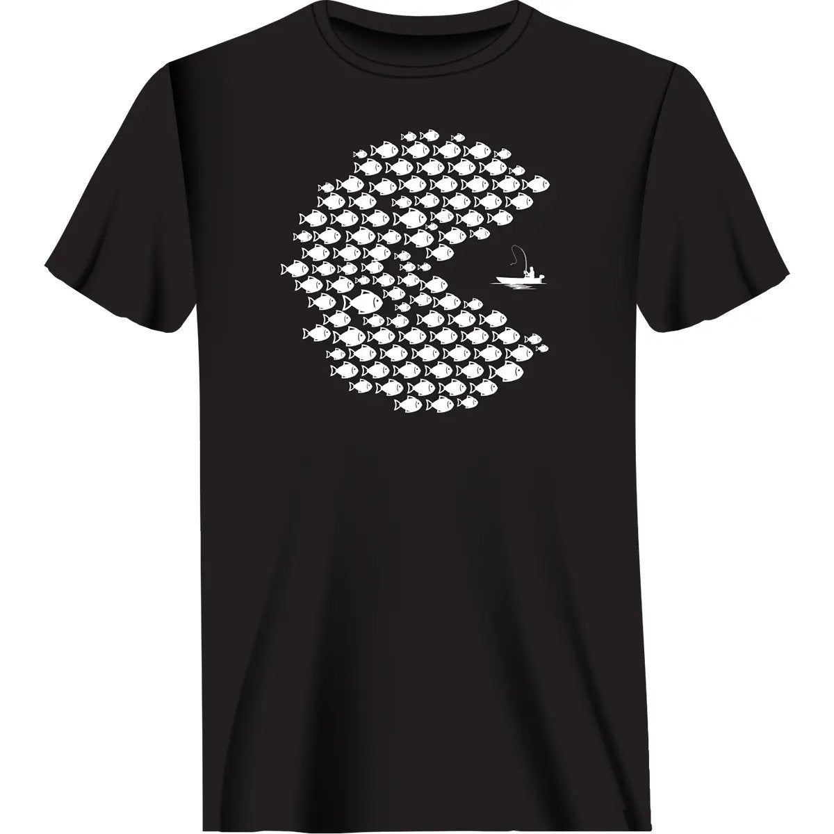 Outdoorzees Fishing Pacman Style Man T-Shirt