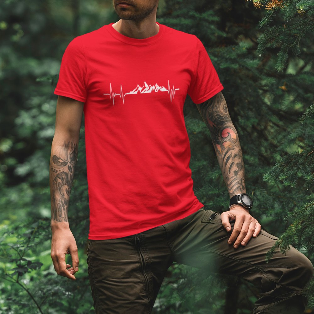 Outdoorzees Mountains Heartbeats Unisex T-Shirt
