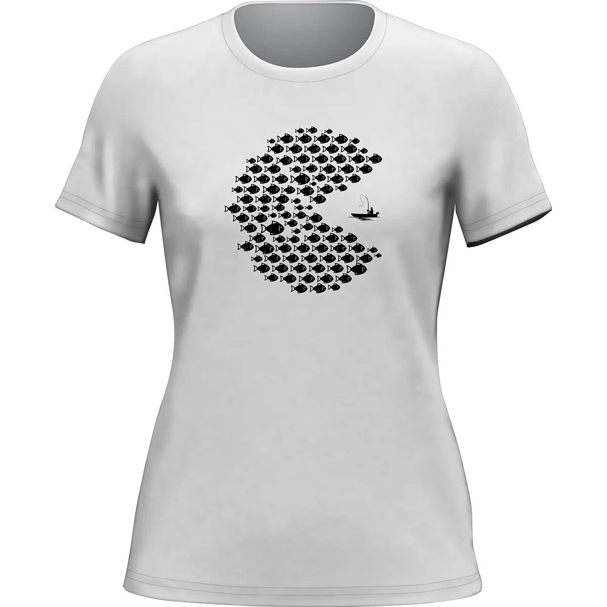 Outdoorzees Fishing Pacman Style T-Shirt for Women