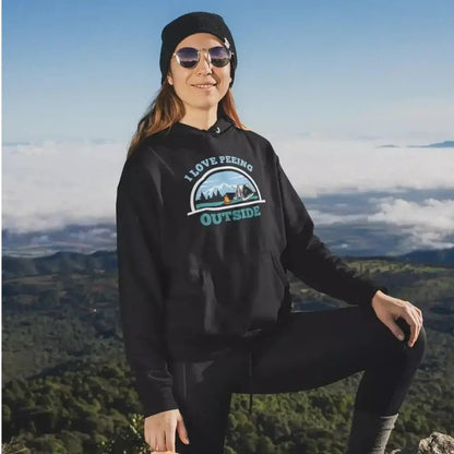 Outdoorzees I Love Peeing Outside Adult Women Fleece Hoodie