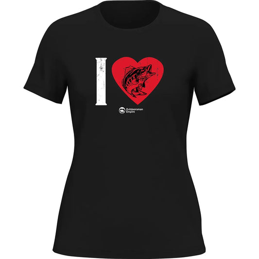 Outdoorzees I love Fishing T-Shirt for Women