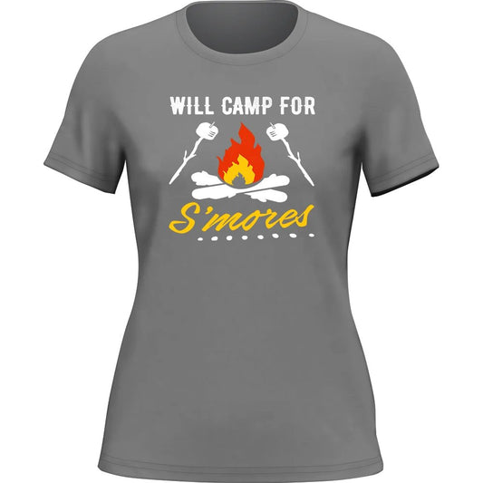 Outdoorzees Will Camp For Smores Women T-Shirt / Fitted T-Shirt