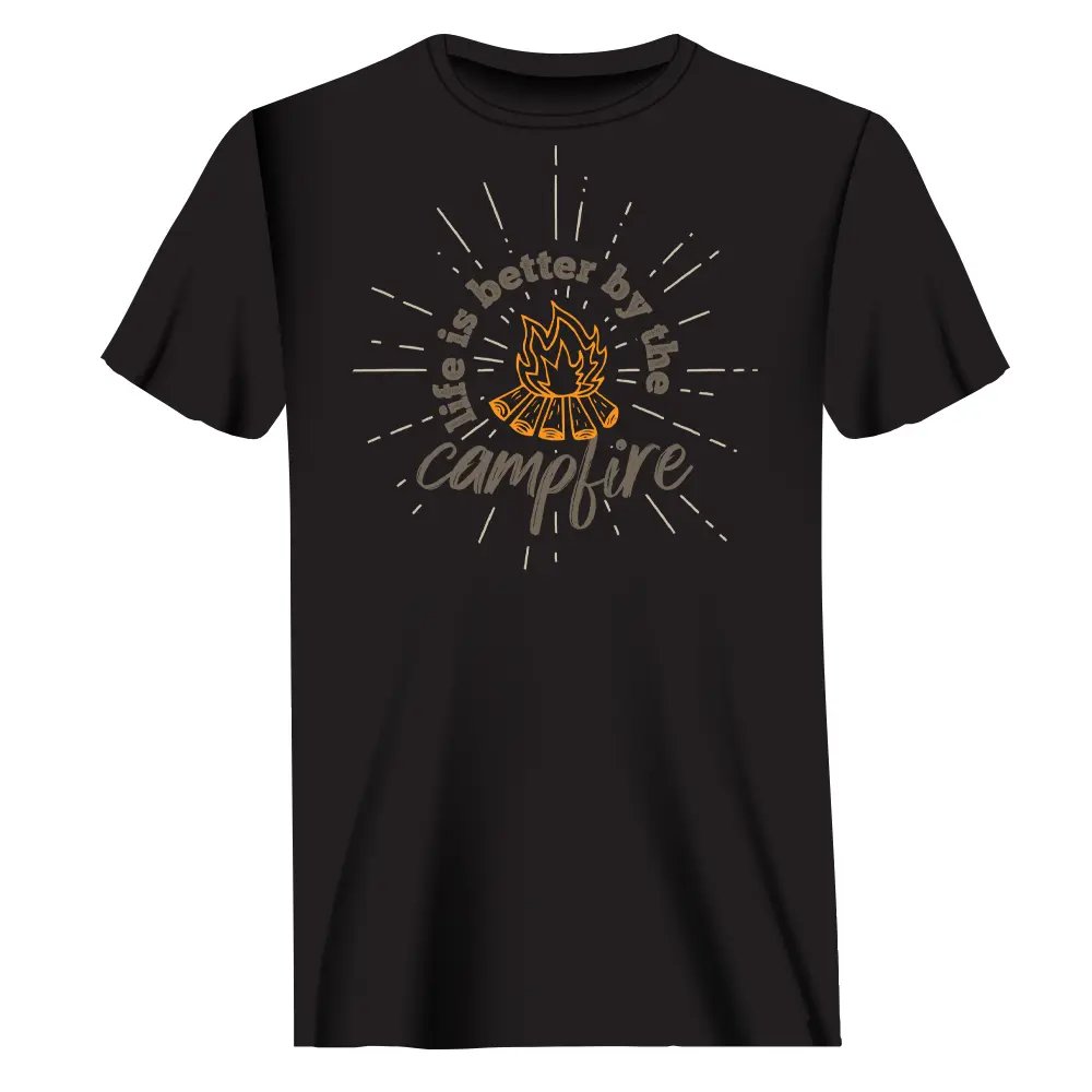 Outdoorzees Life Is Better Campfire T-Shirt for Men
