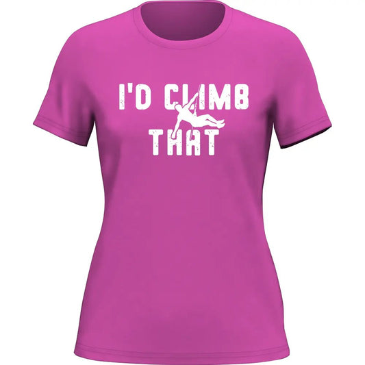 Outdoorzees Climbing I'd Climb That T-Shirt for Women