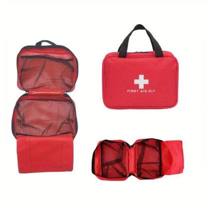 Outdoorzees 173pcs Large First Aid Kit: Portable Bag For Outdoor Hunting, Hiking, Camping And More - Including Emergency Supplies!