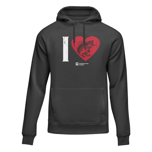 Outdoorzees I love Fishing' Adult Fleece Hoodie