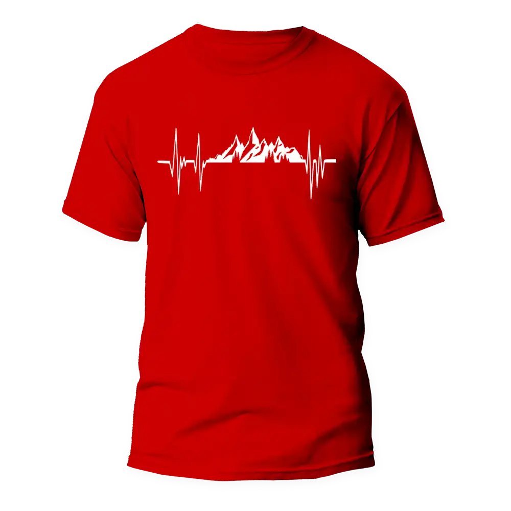 Outdoorzees Mountains Heartbeats Unisex T-Shirt