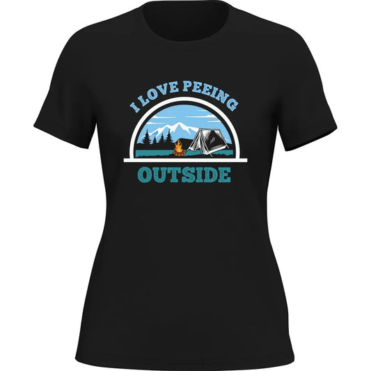 Outdoorzees I Love Peeing Outside T-Shirt for Women