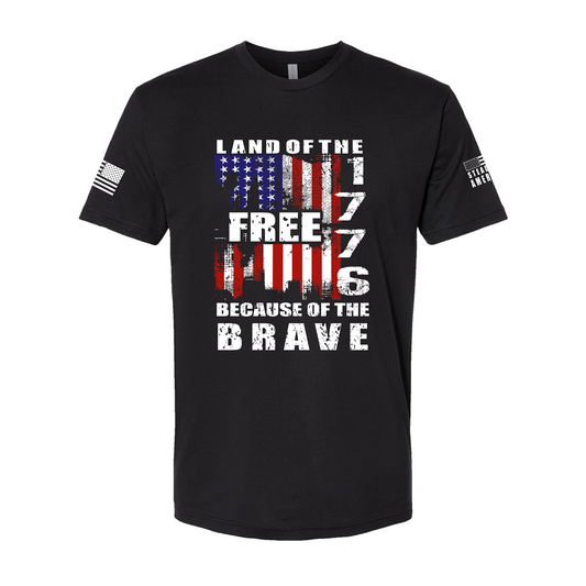 Steadfast American Land Of The Free Because Of The Brave T-Shirt