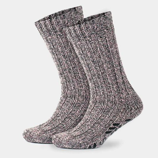 GoWith Men's Merino Crew Non-Slip Grip Cabin & Christmas Socks