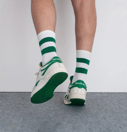 GoWith Men's Cotton Quarter Striped Retro College Socks