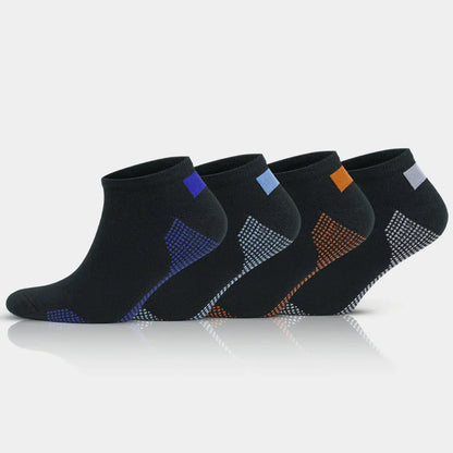 GoWith Men's Cotton Black Low-Cut Sneaker Socks