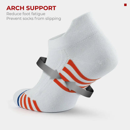 GoWith Men's Bamboo Low Cut Athletic Running & Golf Socks with Arch Support