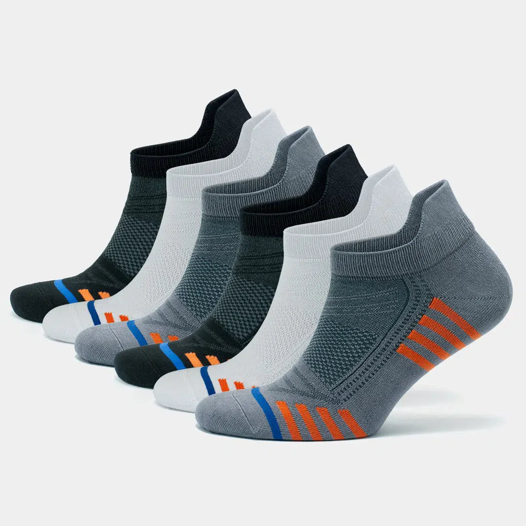 GoWith Men's Bamboo Low Cut Athletic Running & Golf Socks with Arch Support