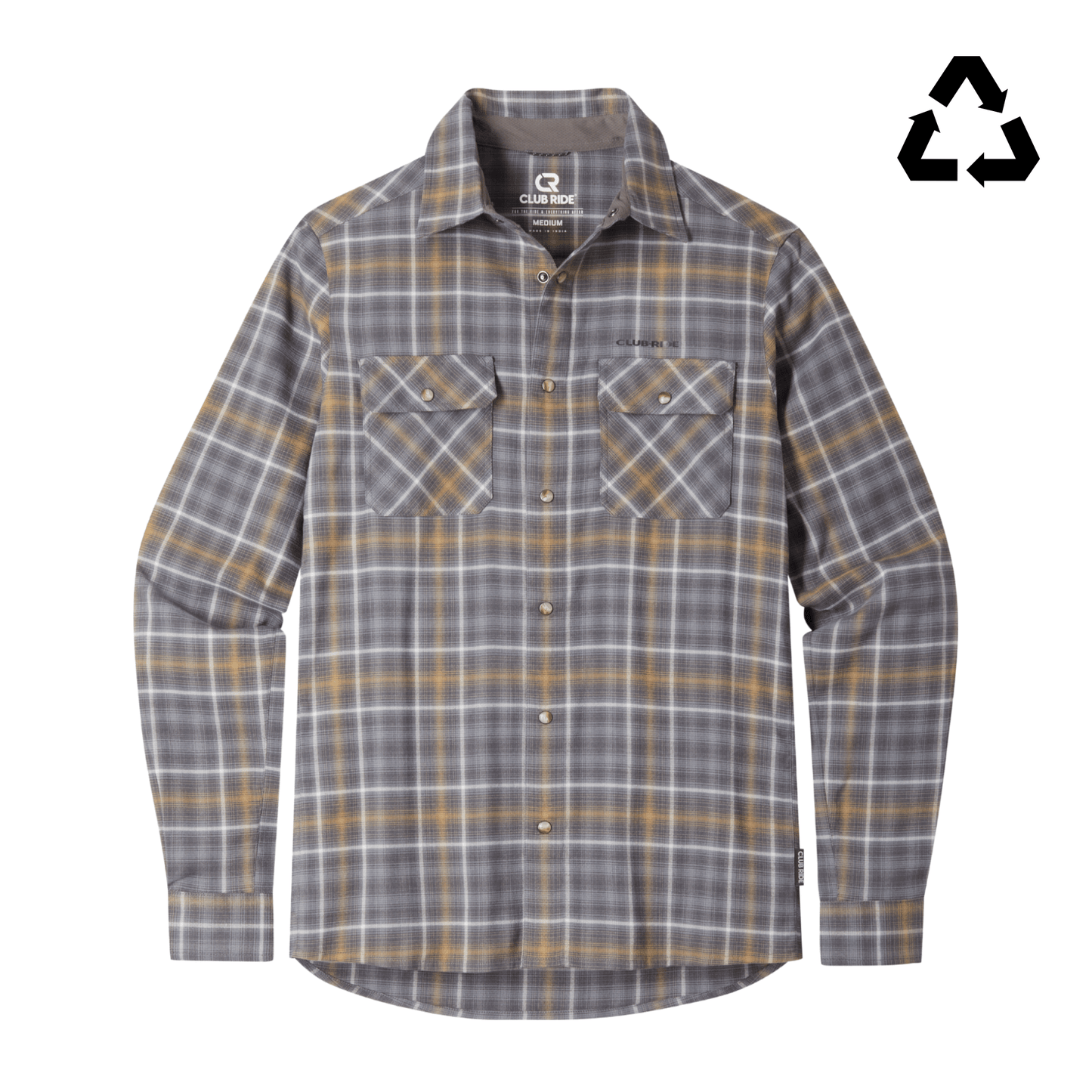 Club Ride Apparel Men's Daniel Keep Warm Stretch Riding Flannel