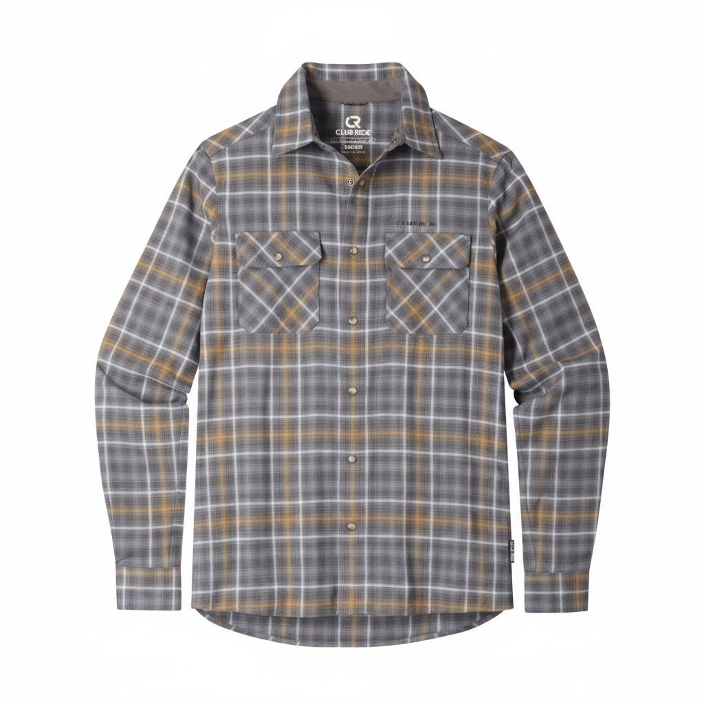 Club Ride Apparel Men's Daniel Keep Warm Stretch Riding Flannel