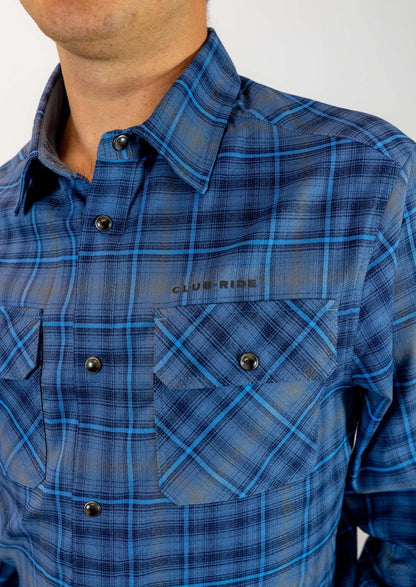 Club Ride Apparel Men's Daniel Keep Warm Stretch Riding Flannel