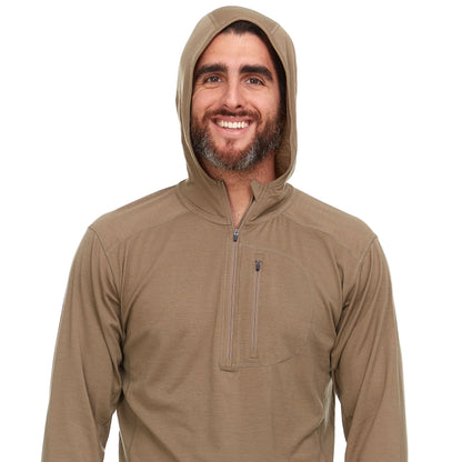 Minus33 Micro Weight - Men's Wool 1/4 Zip Sun Hoodie Woolverino