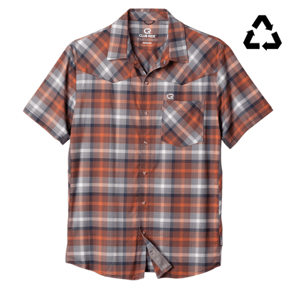 Club Ride Apparel Men's New West Original Pearl Snap Ride Shirt