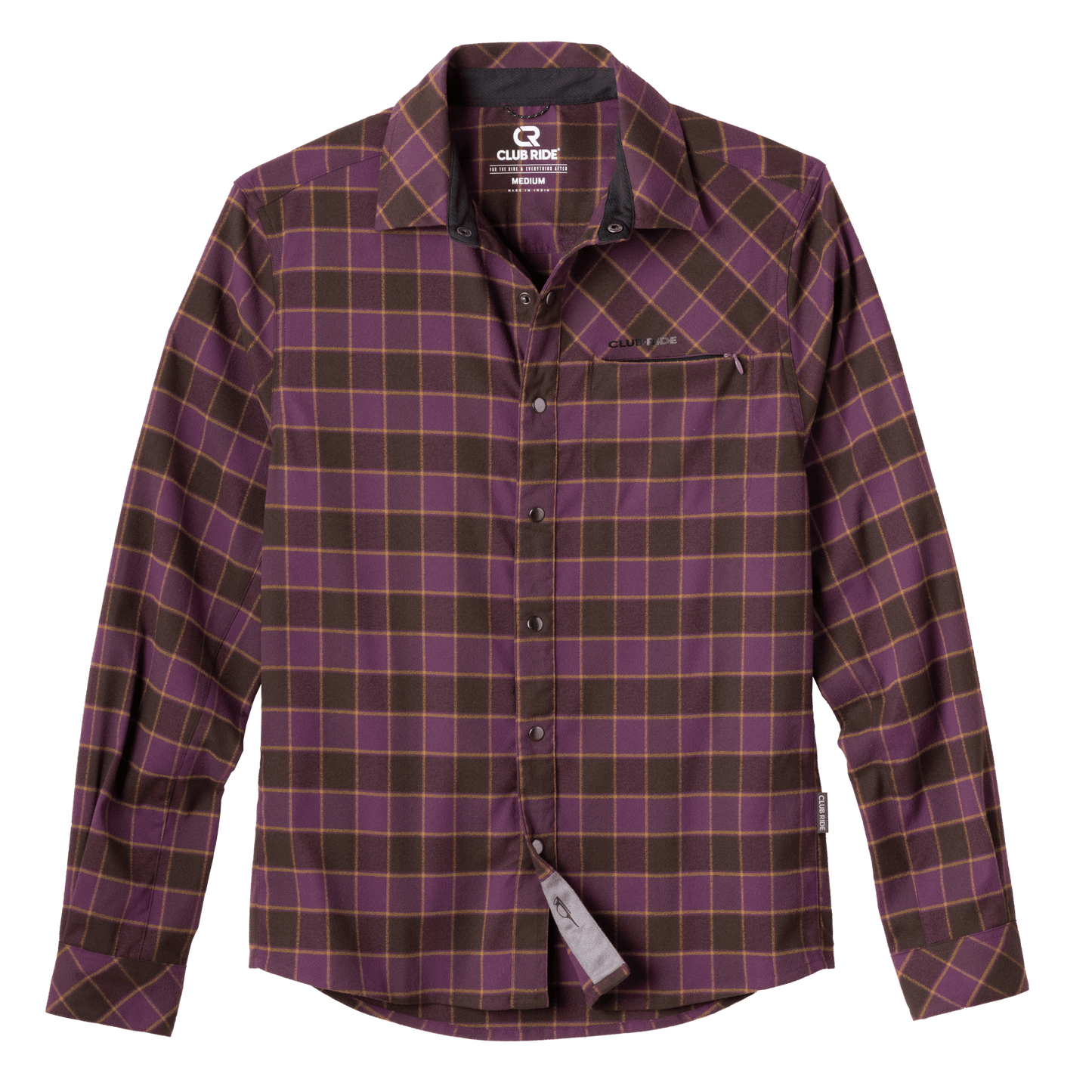 Club Ride Apparel Men's Shaka Brushed Stretch Riding Flannel