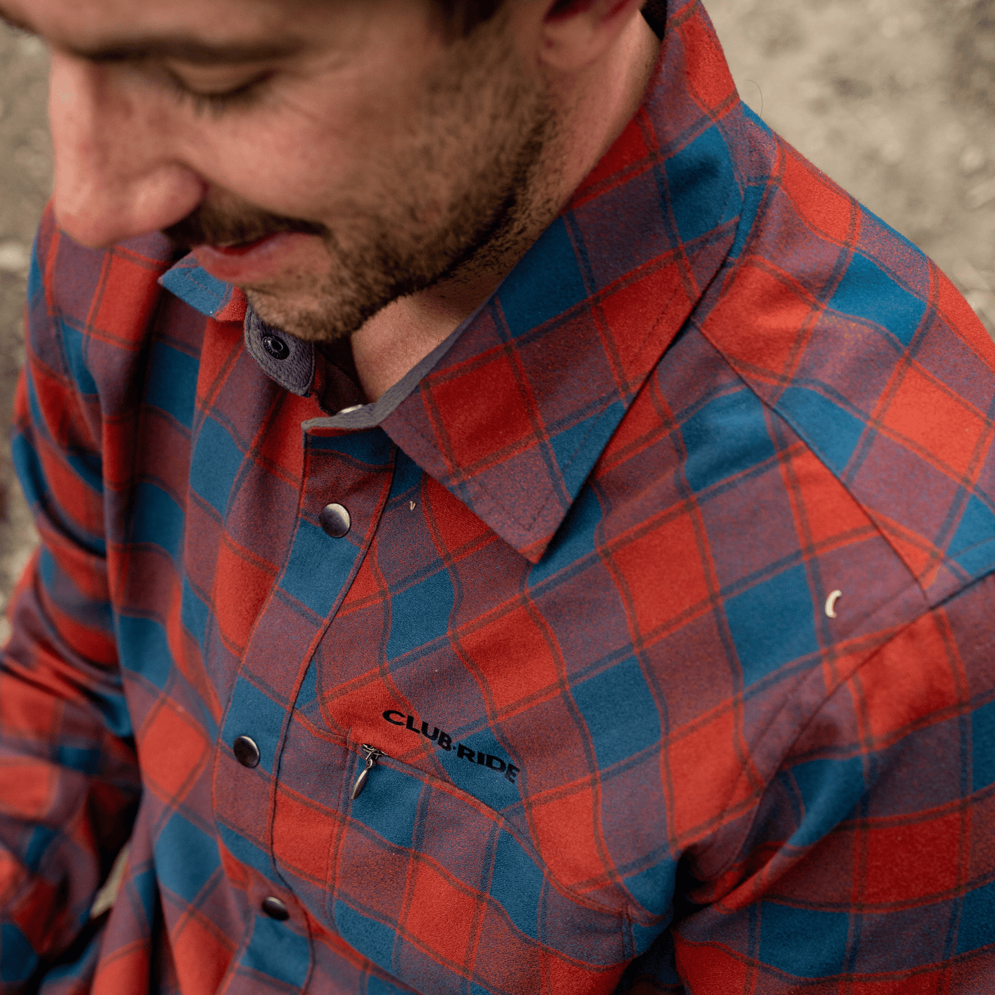 Club Ride Apparel Men's Shaka Brushed Stretch Riding Flannel