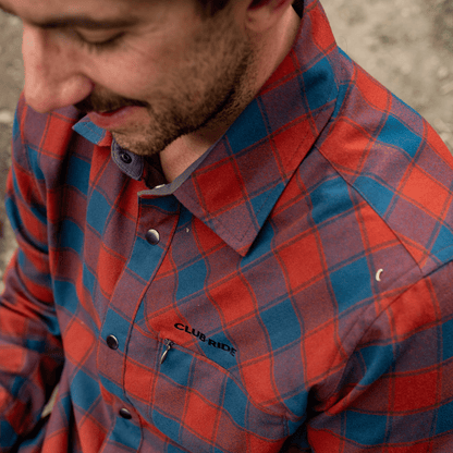 Club Ride Apparel Men's Shaka Brushed Stretch Riding Flannel