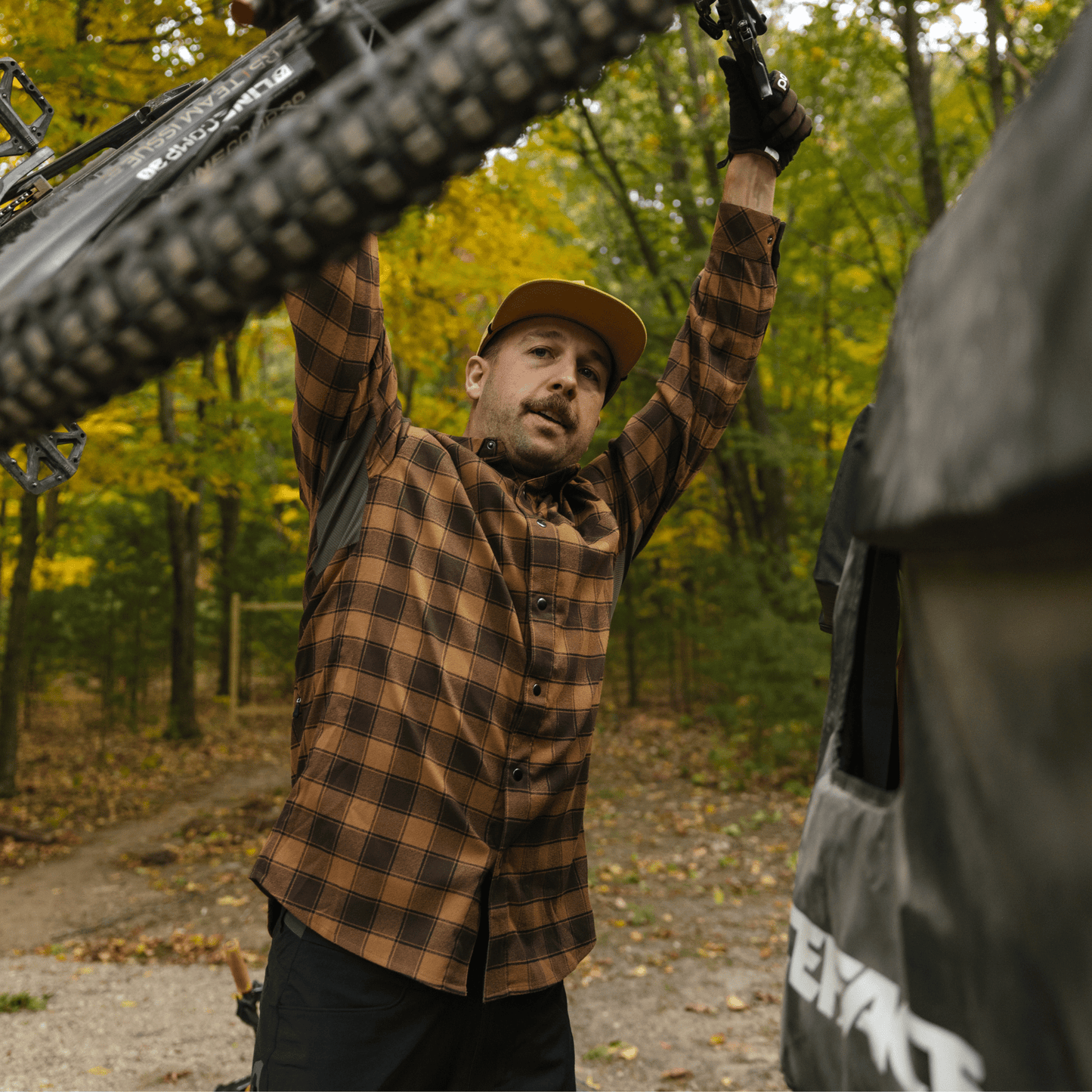 Club Ride Apparel Men's Shaka Brushed Stretch Riding Flannel