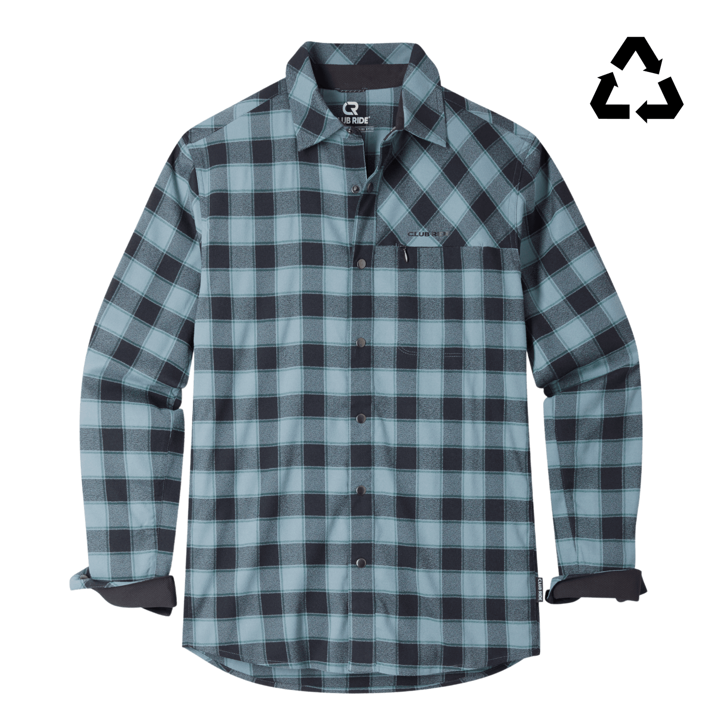 Club Ride Apparel Men's Shaka Brushed Stretch Riding Flannel