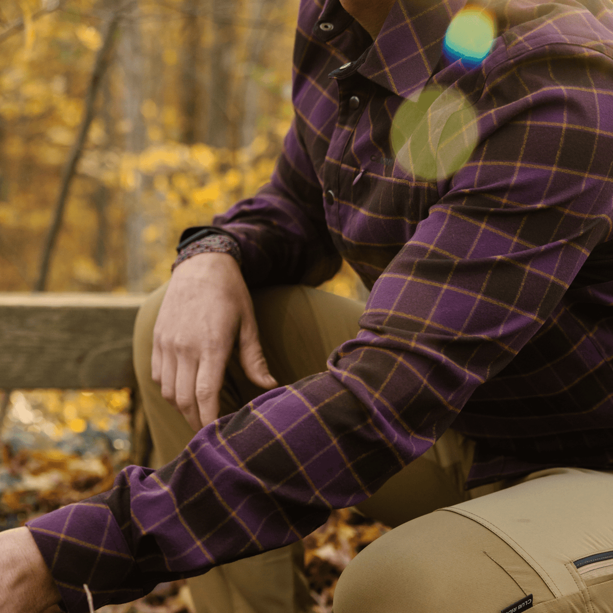 Club Ride Apparel Men's Shaka Brushed Stretch Riding Flannel
