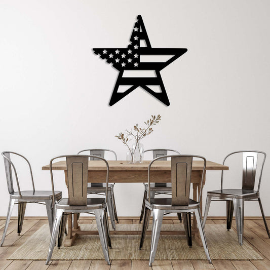 MetalPlex - American Flag Star - Metal Wall Art - Angler's Pro Tackle & Outdoors